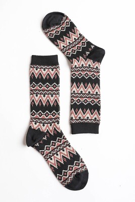 New Tribal Pattern Socks Cozy Winter Ankle Socks Women Size 6-12 M-image