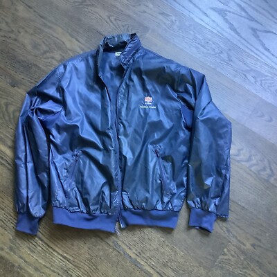 Vintage NFL Alumni Carolinas Chapter Wind Breaker Blue Jacket Zip Up L READ-image