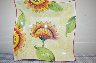 European Design by J&S imports Square Serving Dish Ceramic Italy 10