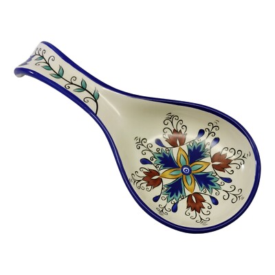Pier1 Imports San Marino Spoon Rest Ceramic Italian Design READ!! -image