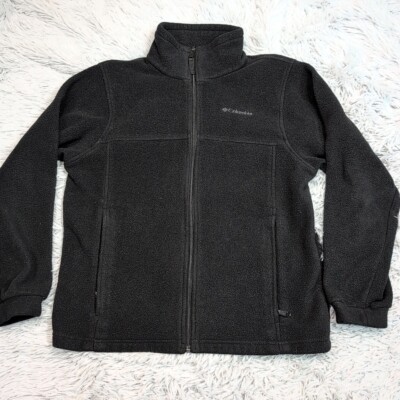 Columbia Jacket Girls 14 16 Black Fleece Gorpcore Zip Up Pockets Cozy Comfort-image