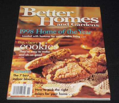1998 NOVEMBER BETTER HOMES & GARDENS MAGAZINE - BIG CHEWY COOKIES COVER - E 2669-image