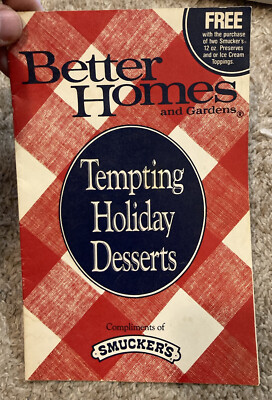 Better Homes and Gardens Tempting Holiday Desserts Smucker’s Recipe Cookbooks-image