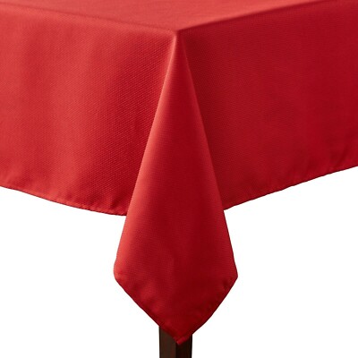 Fraser Red Sedona Tablecloth Kitchen Dining Table Polyester 60 x 84-inch NEW-image