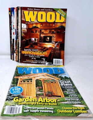 WOOD Magazines Lot of 14 issues by Better Homes and Gardens 2000 and 2002 Bridge-image