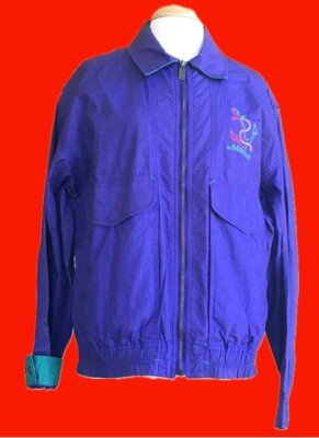 Vtg 90s GEAR FOR SPORTS Mens Jacket Windbreaker Purple ssMeridian logo ~Sz Large-image