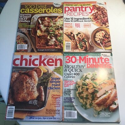 Lot of 4 Better Homes & Garden Magazines 2010, 2014, pantry,  Chicken, Casserole-image
