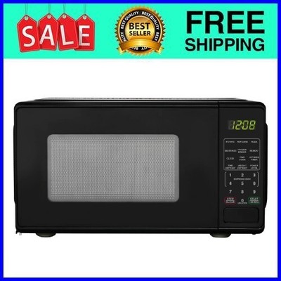 Mainstays 0.7 Cu ft Countertop Microwave Oven, 700 Watts, Black-image