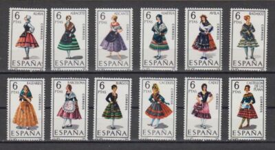 Spain (1967/71) New MNH - Edifil Complete Set Regional Costumes-image
