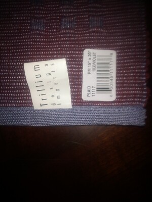 Trillium Design Imports Plaid Red Blue Violet 15x20