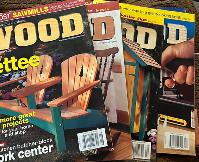 Vintage WOOD Magazines by Better Homes and Gardens 2000 Lot of Six (6)-image