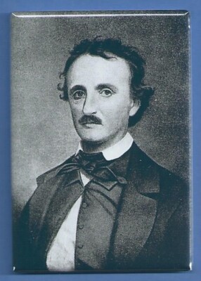EDGAR ALLEN POE *2X3 FRIDGE MAGNET* AUTHOR NOVELIST POET BALTIMORE STORIES RAVEN-image