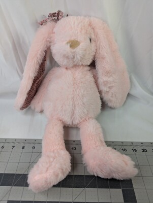 Pier 1 Imports Pink Rabbit Plush Bunny 17 Inch  Stuffed Animal Toy-image