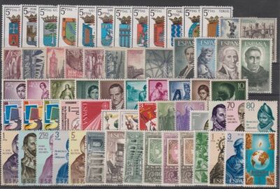 SPAIN - ESPAÑA - YEAR 1965 COMPLETE YEAR SET WITH ALL THE STAMPS AND SHIELDS-image