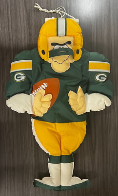 VTG 1992 Green Bay Packers Football Hanging Wind Sock NFL Player Windjocks NICE!-image