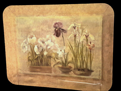 Design Imports LTD Floral Orchids Serving Tray Melamine Large Made in Italy 19