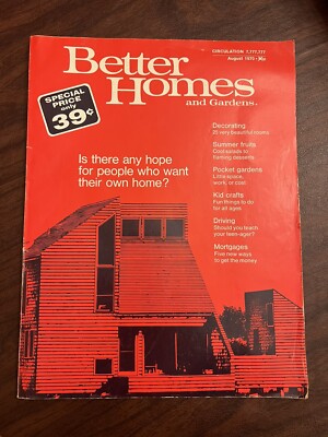 Better Homes & Gardens Magazine Vintage August 1970 Paperback Book Summer Decor-image