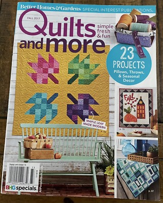 Quilts And More Magazine Better Homes And Gardens FALL 2017 Sewing VGC-image