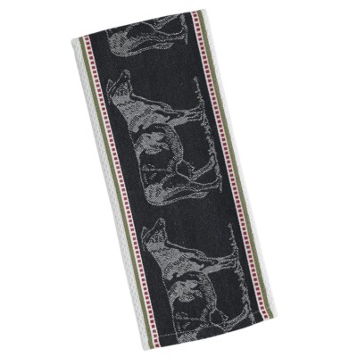 Farmhouse Cow Jacquard Cotton Kitchen Dish Towel 18x28 from Design Imports NEW-image