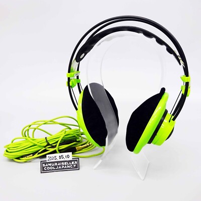 AKG Open Type Headphone Q701 Green For DJ Studio Monitor Japan Used-image