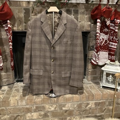 Men Hong Kong Vintage Mayland Co., 60s-70s Glen Plaid Blazer Small / Med Classic-image