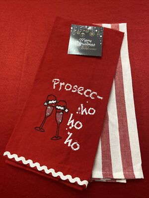** CHRISTMAS Kitchen And Holiday Towels **  Set of 2 NEW-image