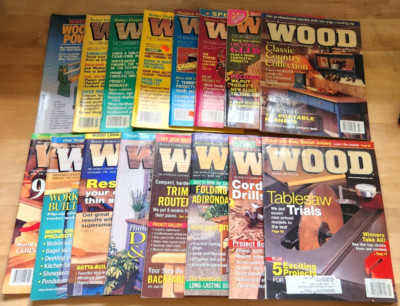 Lot Of 16 - WOOD Magazine Better Homes and Gardens Mixed Issues 1990-2000-image