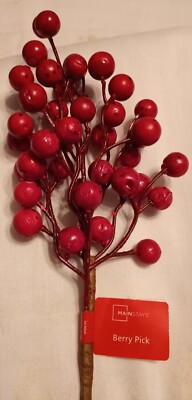 New MainStays Floral Single Red Berry Pick Christmas Bouquets-image