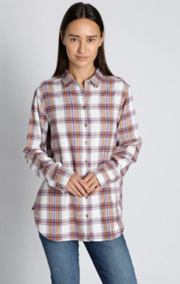 Jach's Girlfriend Ladies Cozy Flannel Long Sleeve COLOR TAN SIZE XS New With Tag-image