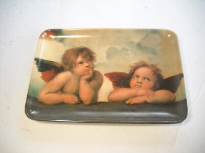 Raphael's Angels Cherubs Melamine Trinket Tray Design Imports Made in Italy-image