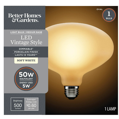 Better Homes & Gardens Oversized LED Vintage Style Oval Bulb 50W Soft White (12B-image