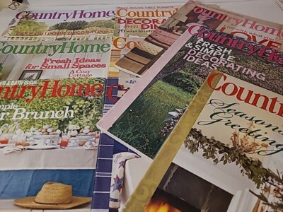 Lot of 9 Better Homes and Gardens COUNTRY HOME Magazines (2007 - 2009)-image