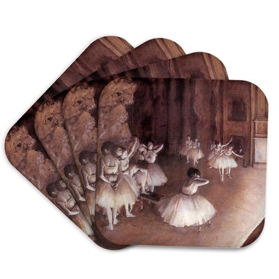 3dRose, Ballet Rehearsal on the Stage by Edgar Degas, Coaster-image