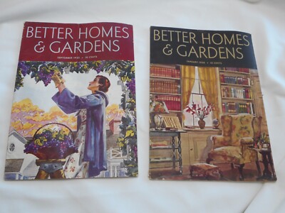 Vintage Magazines AS IS Lot 2 BETTER HOMES & GARDENS September 1935, Jan 1936 AH-image