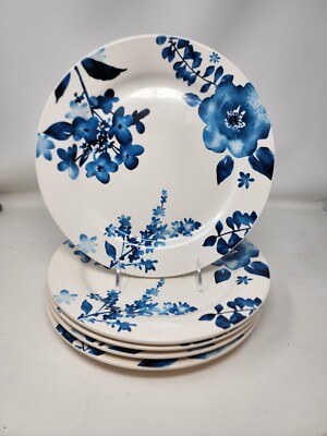 Pier 1 Pier One Imports Azure Floral Dinner Plate 11 inch - New With Tags!-image