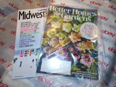 Jan Feb2022 Better Homes Gardens & Midwest Living Magazines unopened-image