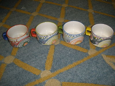 PIER 1 IMPORTS LOT OF 4 MUGS 