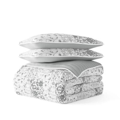 Becky Cameron Bedding Sets Full/Queen Polyester Microfiber Modern Light Gray-image