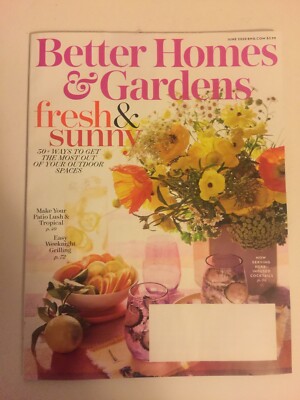 BETTER HOMES & GARDENS-JUNE 2020-FRESH & SUNNY-NEW-FREE SHIPPING -image