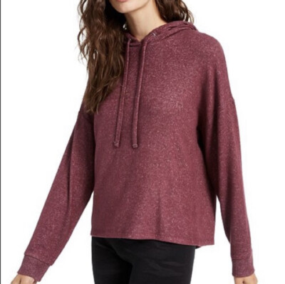 Hippie Rose Cozy Pullover Hoodie Size L Plum-image