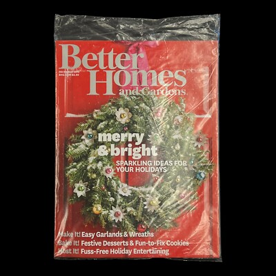 Better Homes and Gardens Magazine December 2013 Holiday Wreath Cover Sealed -image