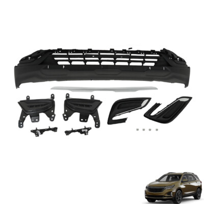 Lower Bumper Cover Set Complete Assembly New For 2022-2023 Chevy Equinox Plastic-image