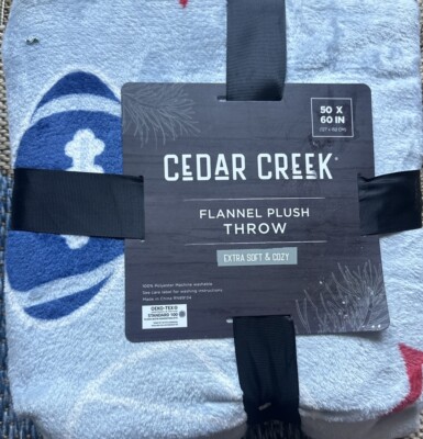 New Cedar Creek SPORTS THEME Throw Blanket 50X60 ⚾️ 🏈 🏀-image