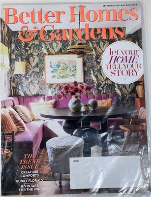 Better Homes & Gardens Magazine New September 2021 Funky Florals Vintage -image