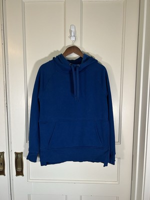 Athleta Cozy Karma Hooded Fleece Lined Sweatshirt Womens Size XS Blue Comfort-image