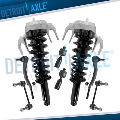 AWD Front Struts w/ Coil Springs Sway Bars Tie Rods for 2008 - 2013 Cadillac CTS-image