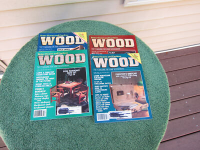 VINTAGE WOOD MAGAZINE - LOT OF 4 ISSUES  - 1991-image