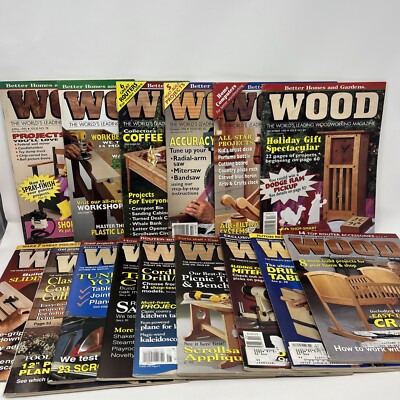 15  WOOD Better Homes & Gardens Magazines 1995-1996 Woodworking Lot-image