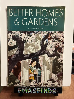 FF April 1934 BETTER HOMES & GARDENS Vintage Magazine -image