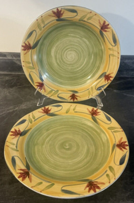 2 Pier 1 Elizabeth Deep Dinner Plates 11 3/4